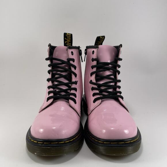 Dr. Martens Doc 1460 J Combat Boots Kids Youth Toddler Size 2 Pink Patent - Picture 2 of 11